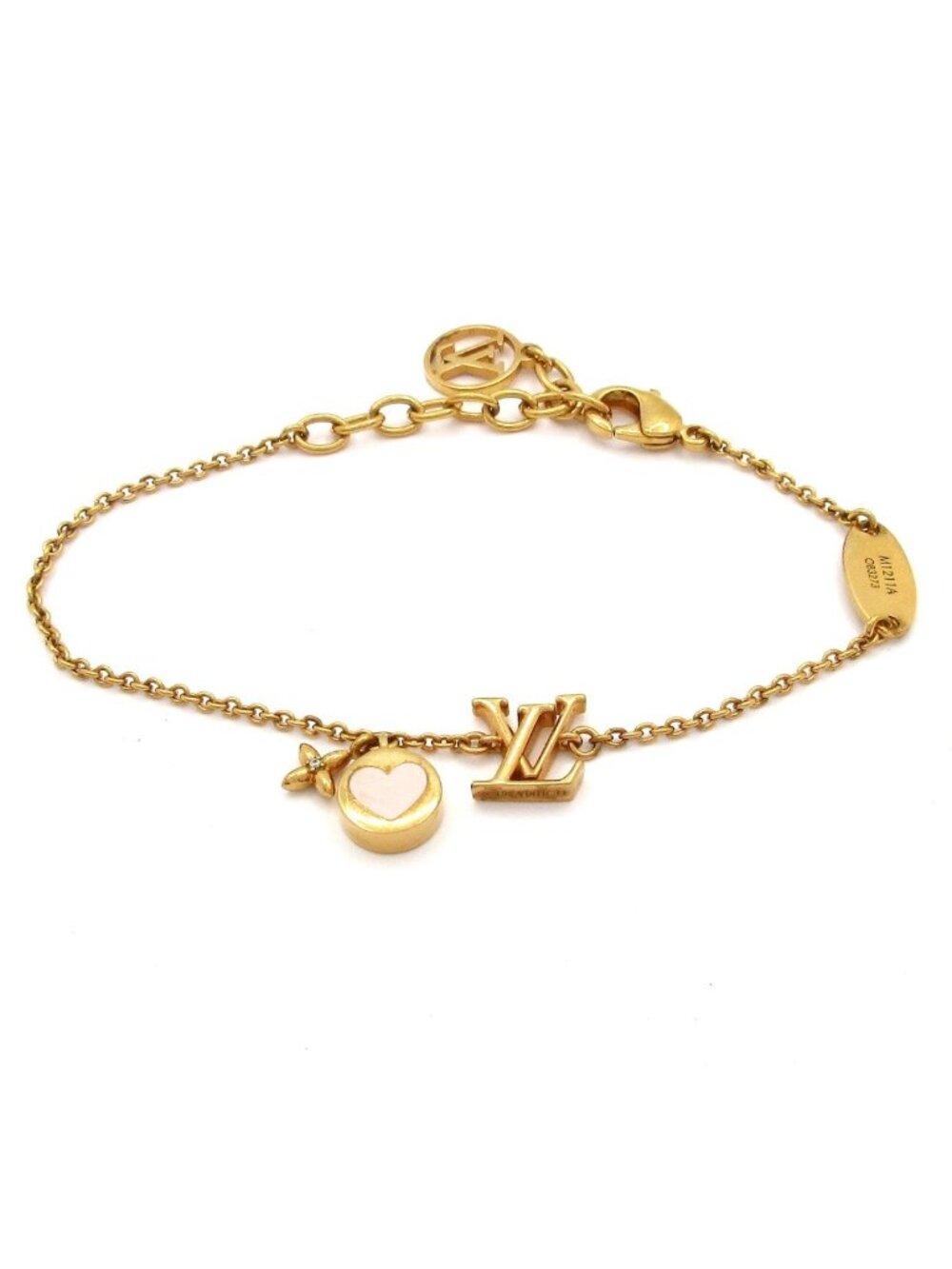 Louis Vuitton Bracelet LV Iconic Heart Gold Pink